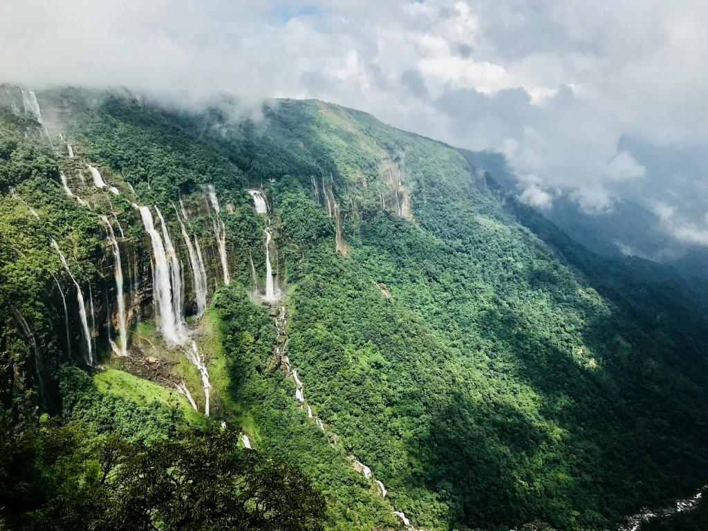 Cherrapunji Waterfalls Valley Sohra Meghalaya tourism