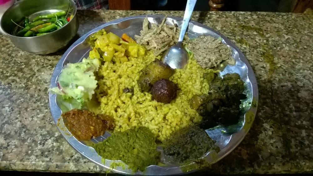 Authentic Khasi Jadoh Meal Thali Platter in Shillong Meghalaya